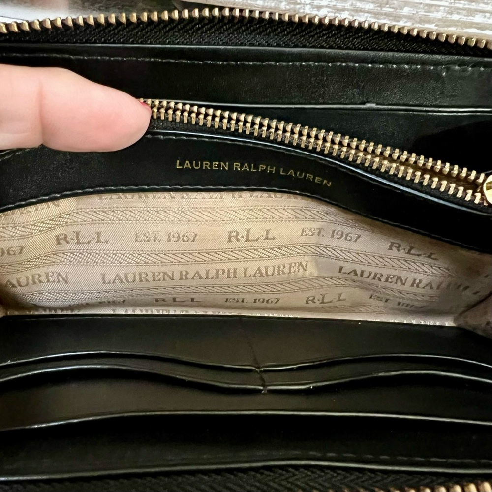 LAUREN RALPH LAUREN Equestrian Buckle Zip-Around Wallet - Picture 6 of 11